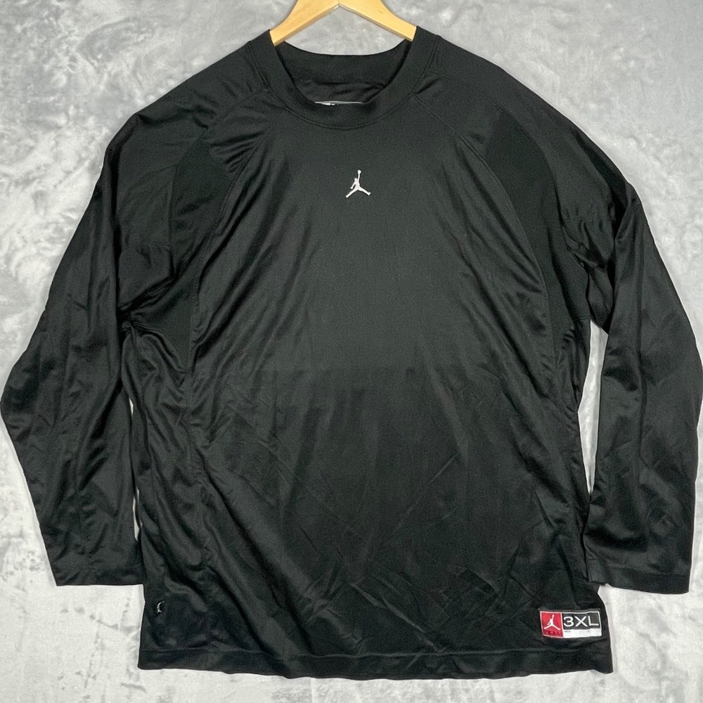 Vintage Jordan Training Mens 3XL Black Long Sleeve Jumpman Performance Shirt